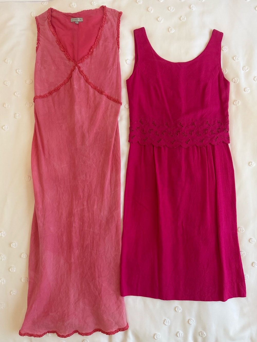 Set of Two Vintage Linen Midi Sundresses Size Small
